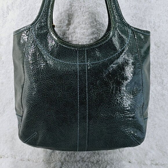 COACH 11012 Ergo Teal Pond Patent Leather Satchel Shoulder Bag 65th Anniversary - Picture 4 of 16